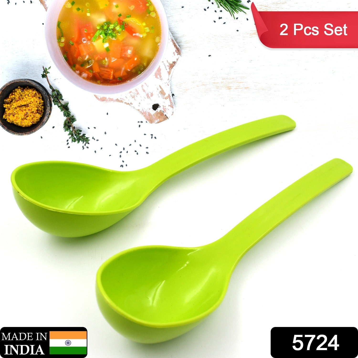 5724 Plastic Spoon Kitchen Multipurpose Serving Ladle for Frying, Serving, Turner, Curry Ladle, Serving Rice, Spoon Used While Eating and Serving Food Stuffs Etc (2 Pcs Set / 10 Inch ) 5724 Plastic Spoon Kitchen Multipurpose Serving Ladle for Frying, Serving, Turner, Curry Ladle, Serving Rice, Spoon Used While Eating and Serving Food Stuffs Etc (2 Pcs Set / 10 Inch )